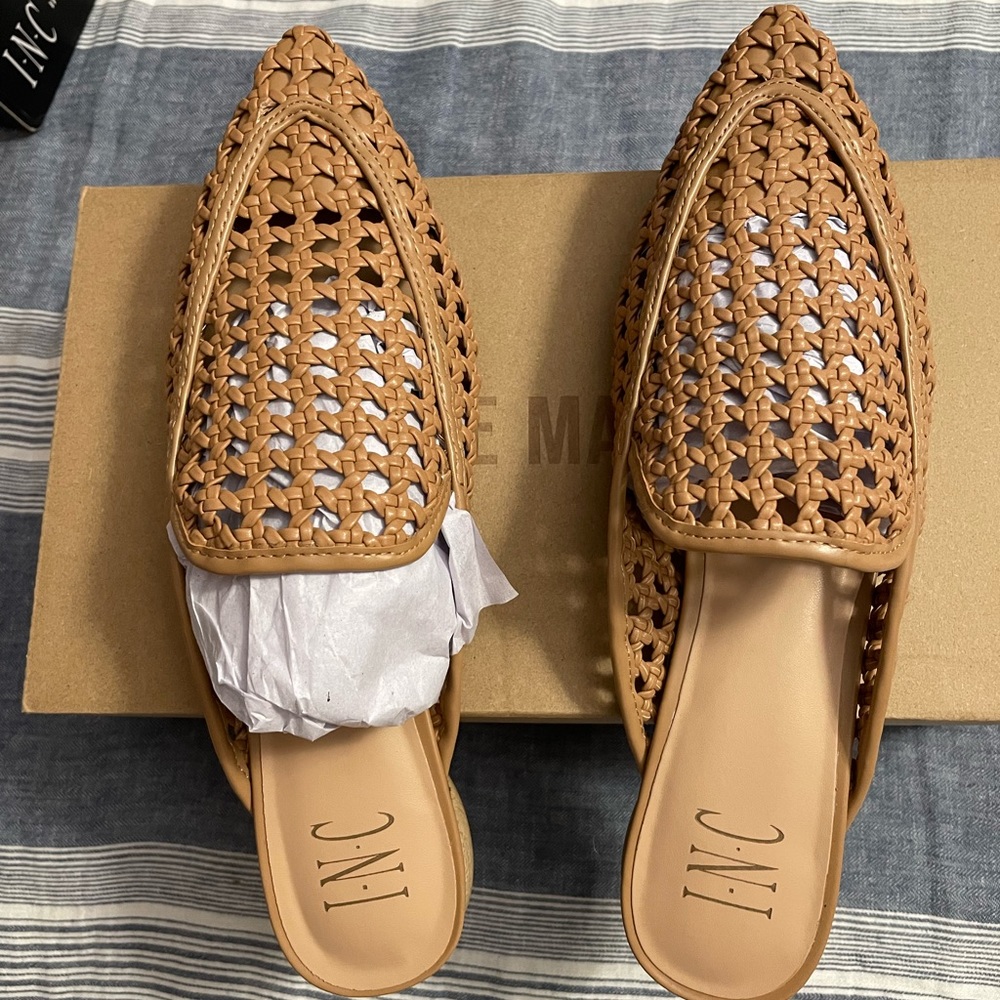 INC woven mules
